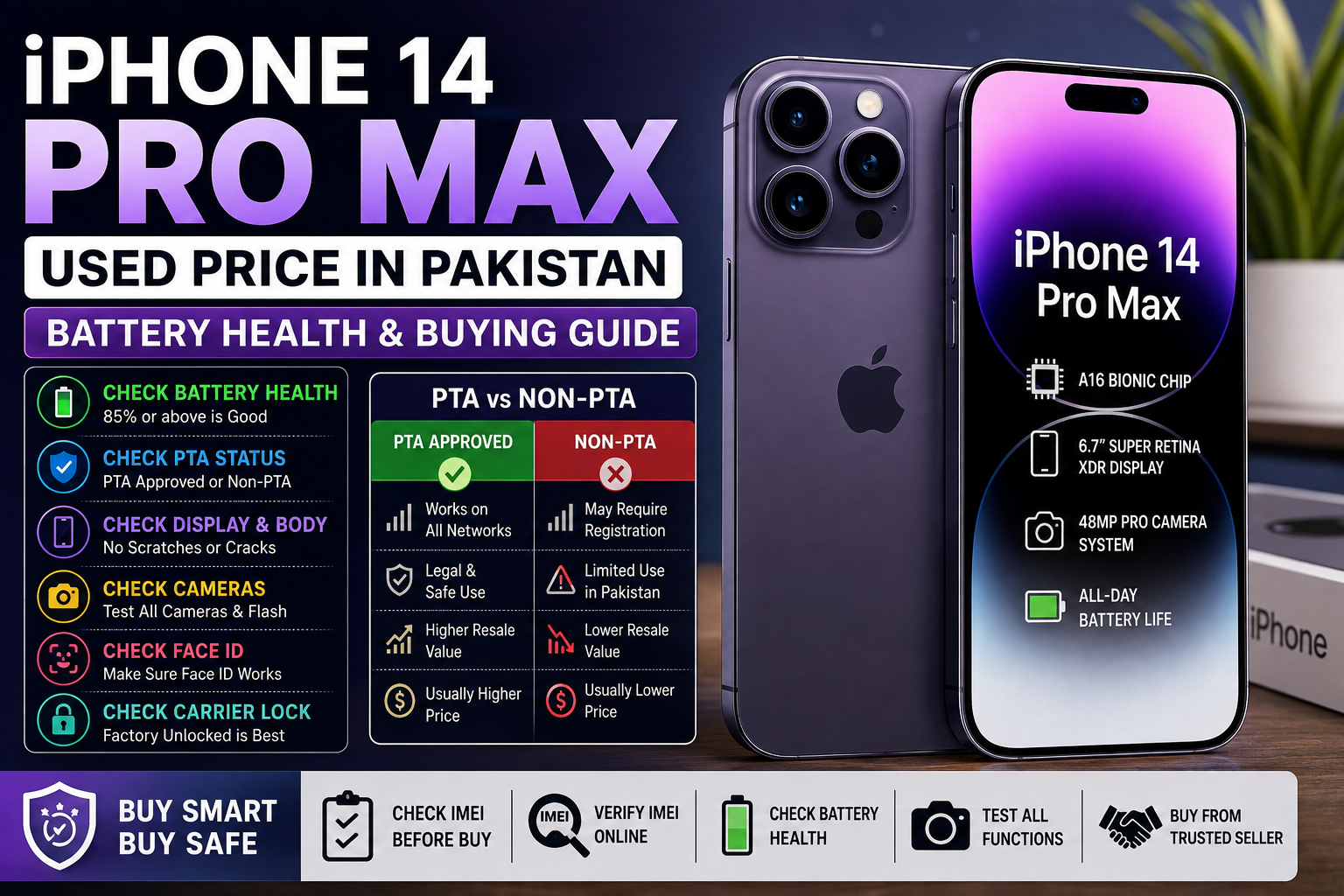 iPhone 14 Pro Max used price in Pakistan